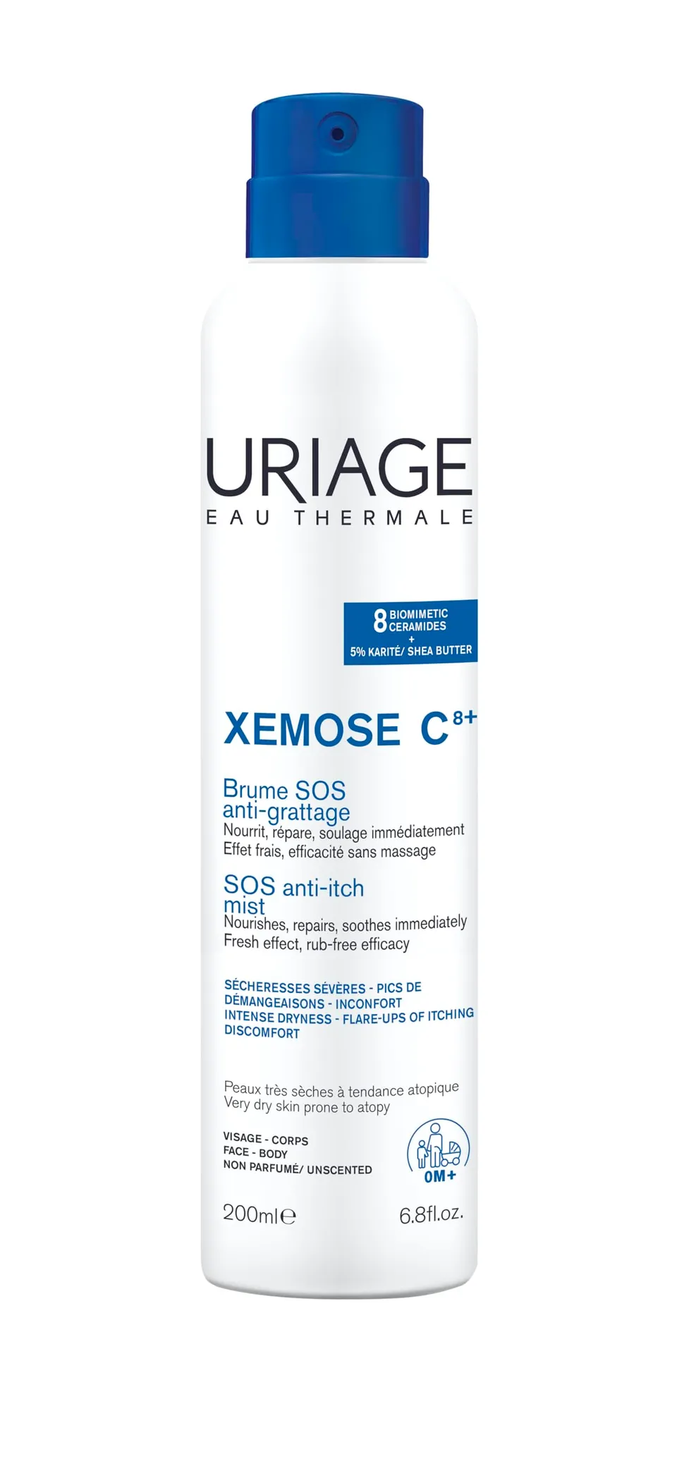 uriage-x-mose-brume-sos-anti-grattage-200ml-peau-s-che-ecz-ma-atopique image 1