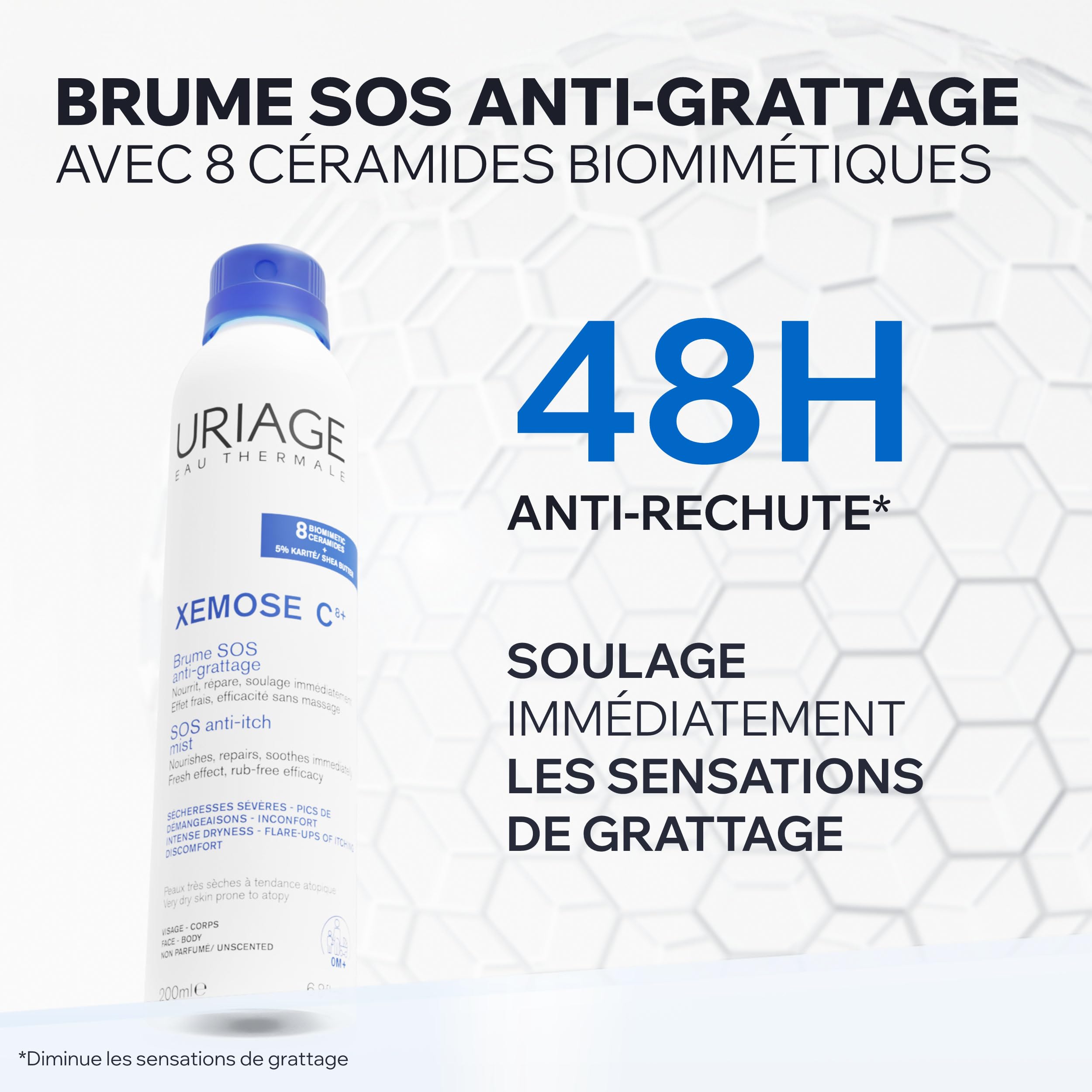 uriage-x-mose-brume-sos-anti-grattage-200ml-peau-s-che-ecz-ma-atopique image 2