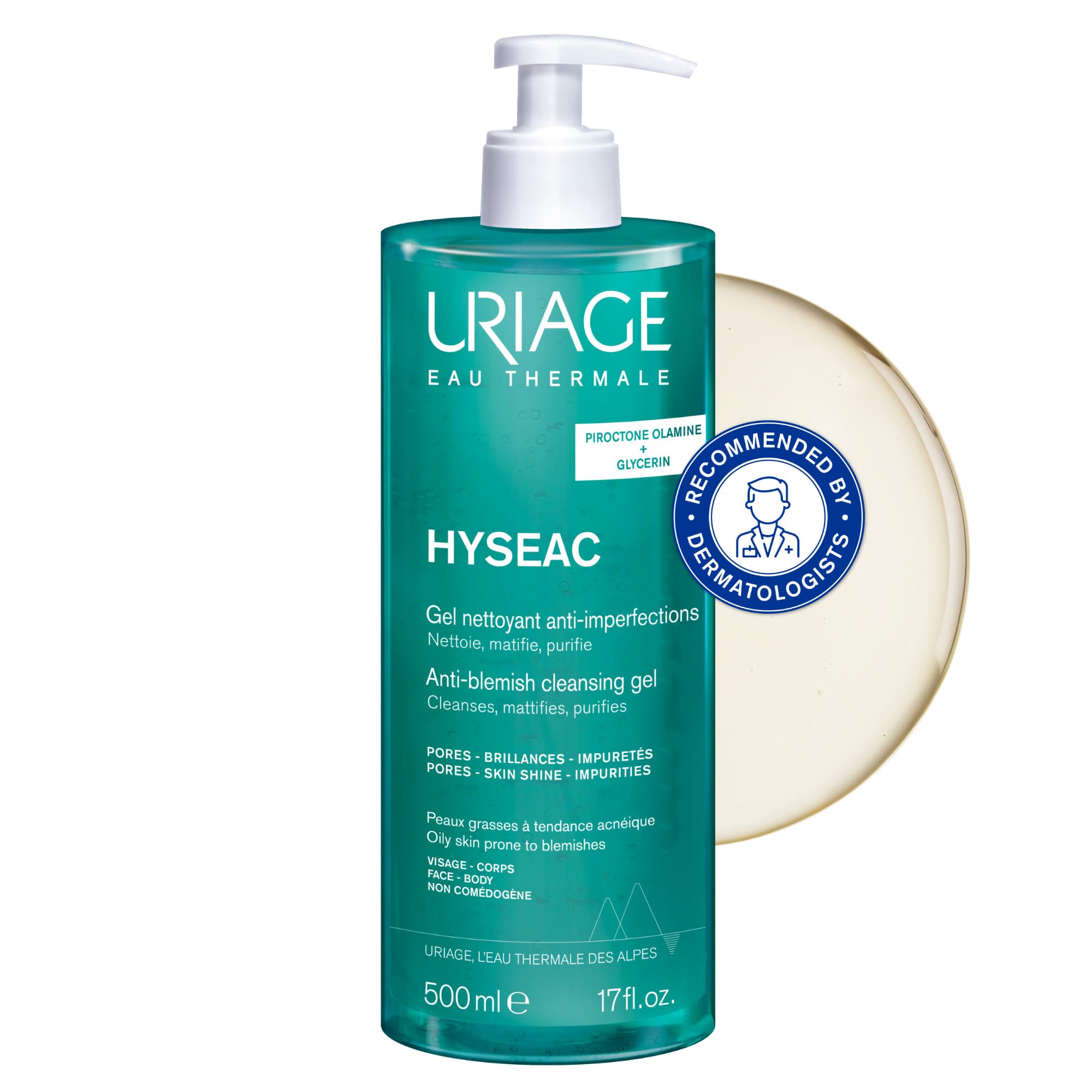 uriage-hys-ac-gel-nettoyant-visage-et-dos-500-ml-peaux-grasses-acn-iques image 1