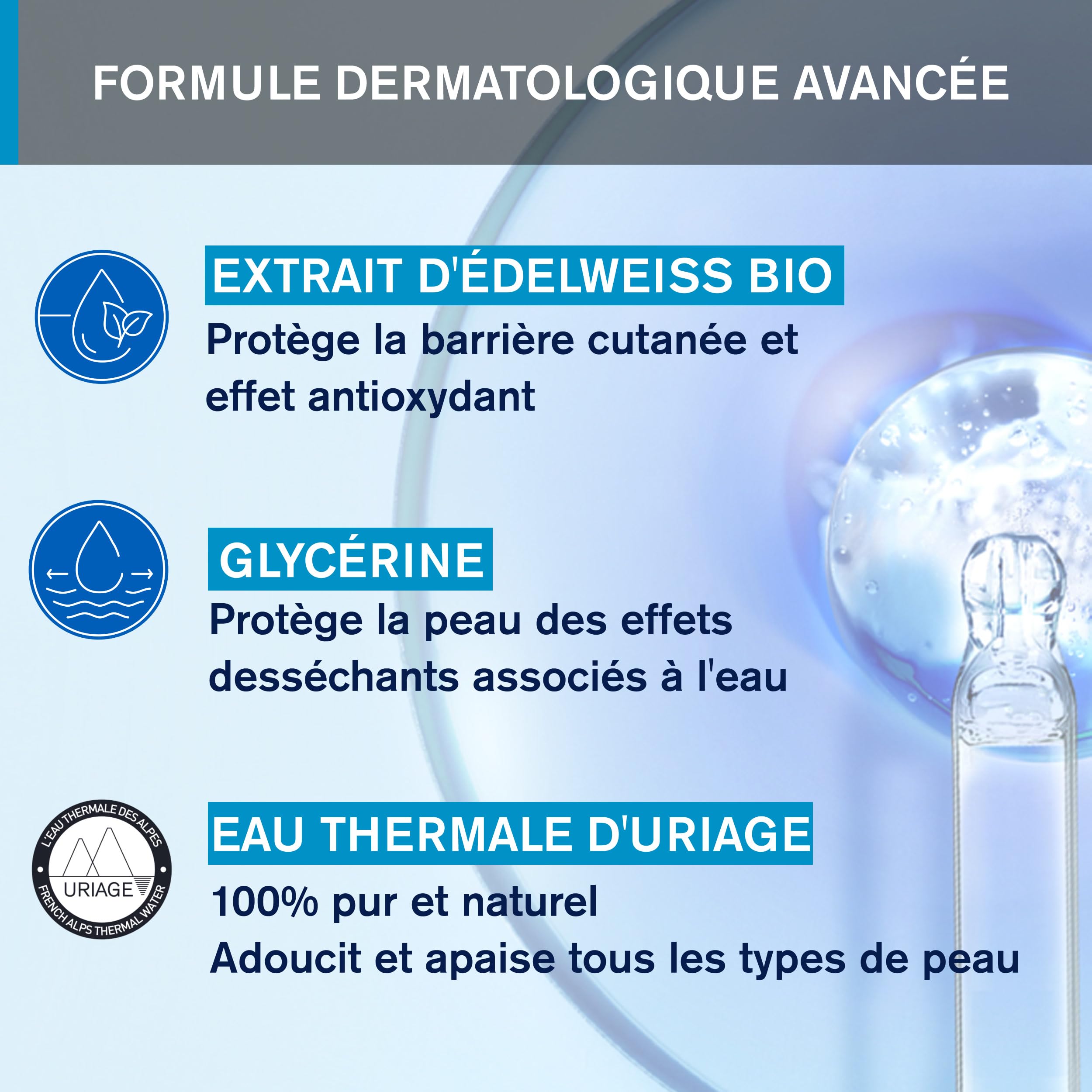 uriage-mousse-d-eau-nettoyante-d-maquillante-edelweiss-150-ml image 3