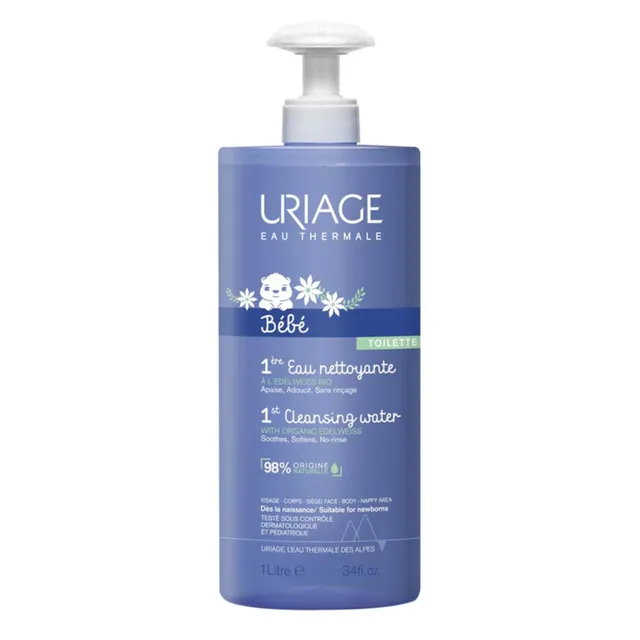 uriage-b-b-eau-nettoyante-sans-rin-age-edelweiss-bio-1l image 1