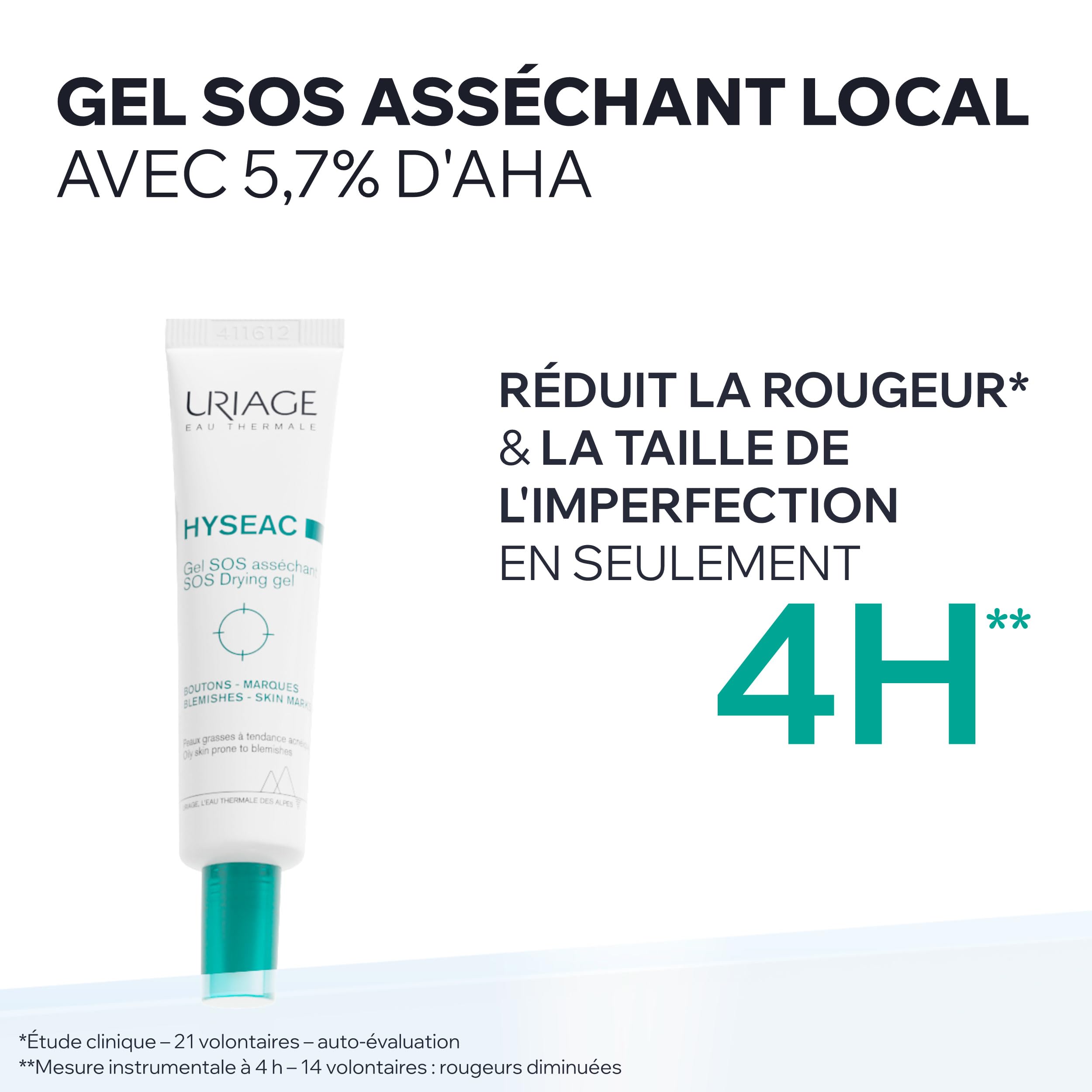 uriage-hys-ac-gel-sos-ass-chant-15-ml-5-7-aha-bha-effet-patch-invisible image 2