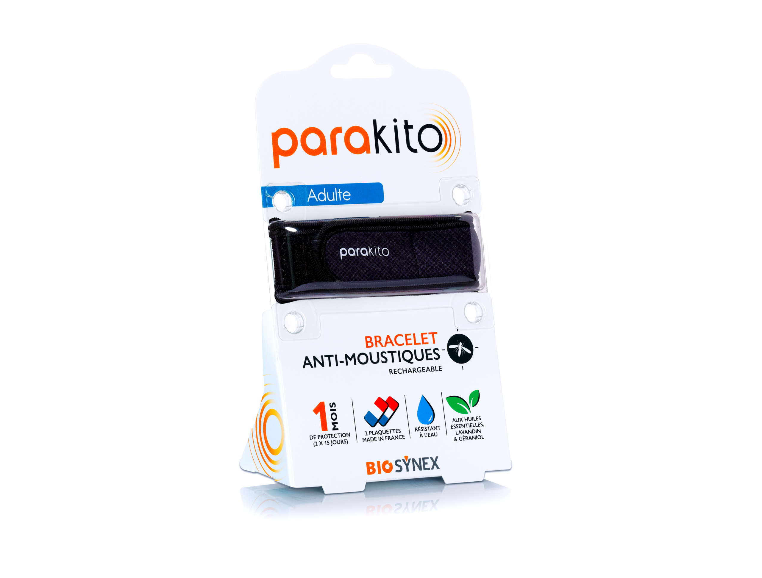 parakito-bracelet-anti-moustiques-noir-bracelet-wristband image 1