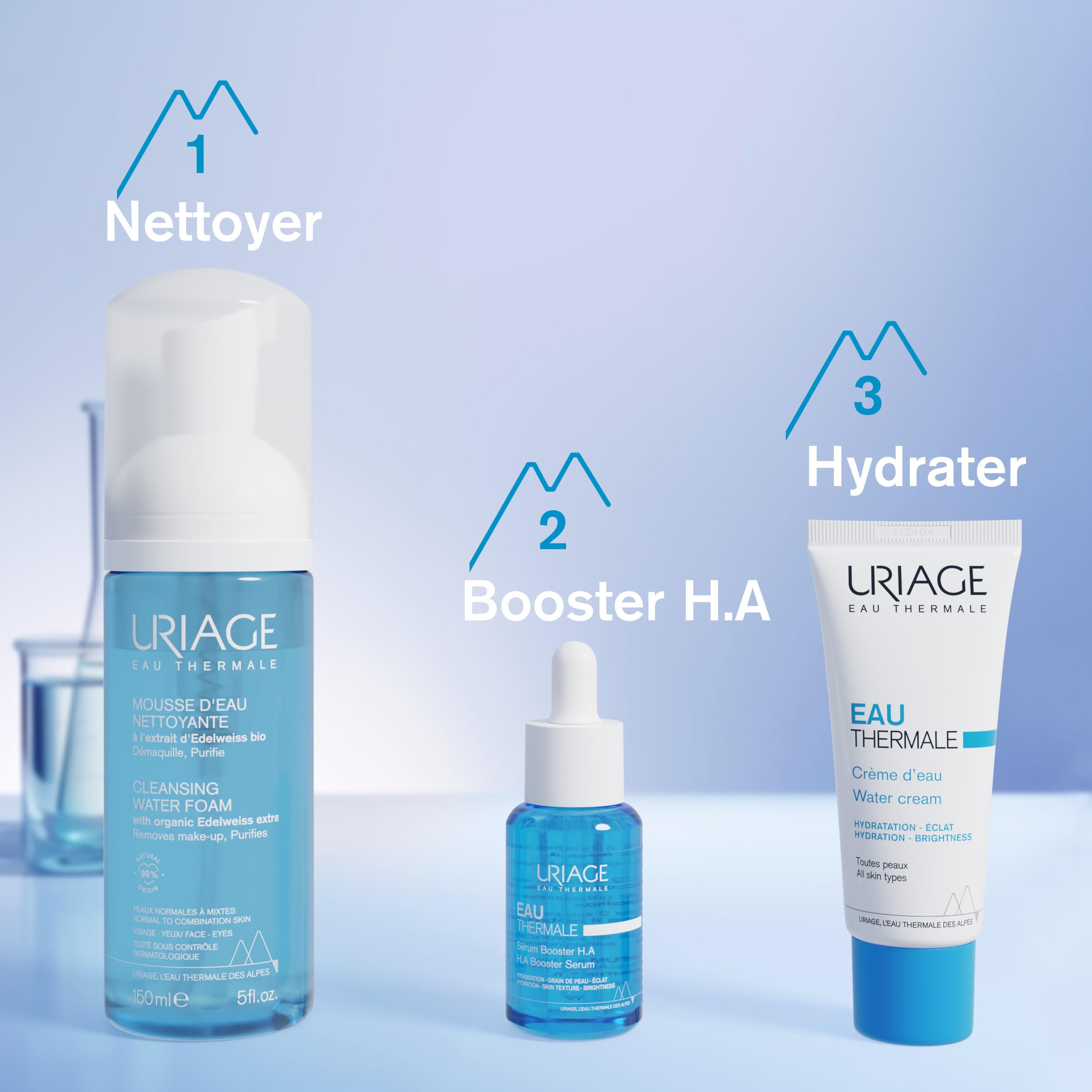 uriage-mousse-d-eau-nettoyante-d-maquillante-edelweiss-150-ml image 6