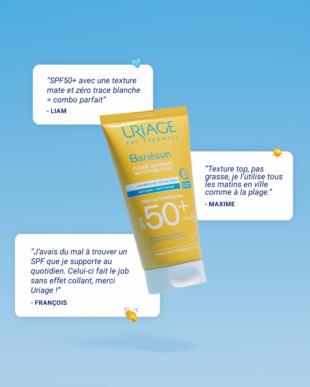 uriage-bari-sun-fluide-matifiant-spf50-50ml image 7