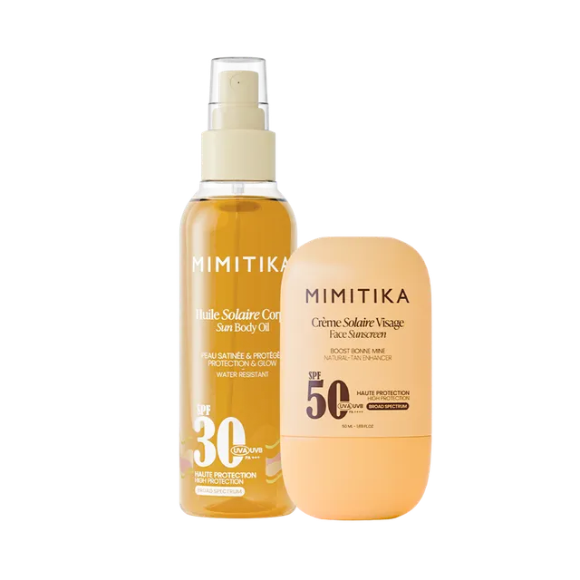 mimitika-duo-cr-me-visage-spf50-huile-solaire-spf30 image 1