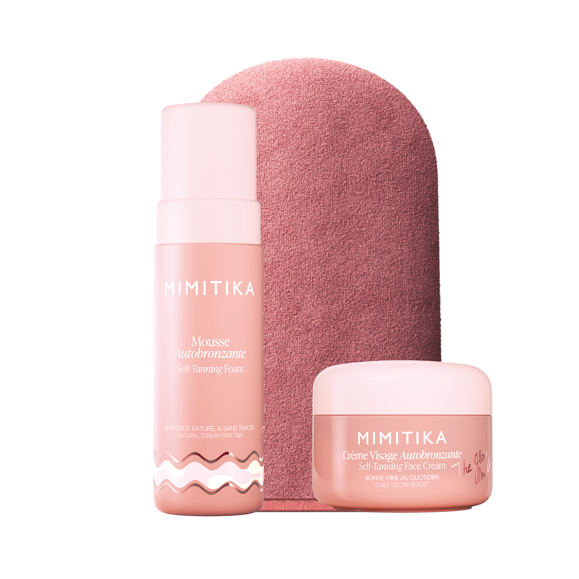 mimitika-la-routine-autobronzante-naturelle-cr-me-visage-50g-mousse-corps-150ml- image 1