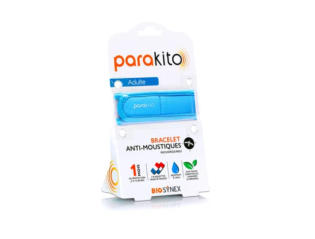 parakito-bracelet-anti-moustiques-bleu-bracelet-wristband image 1