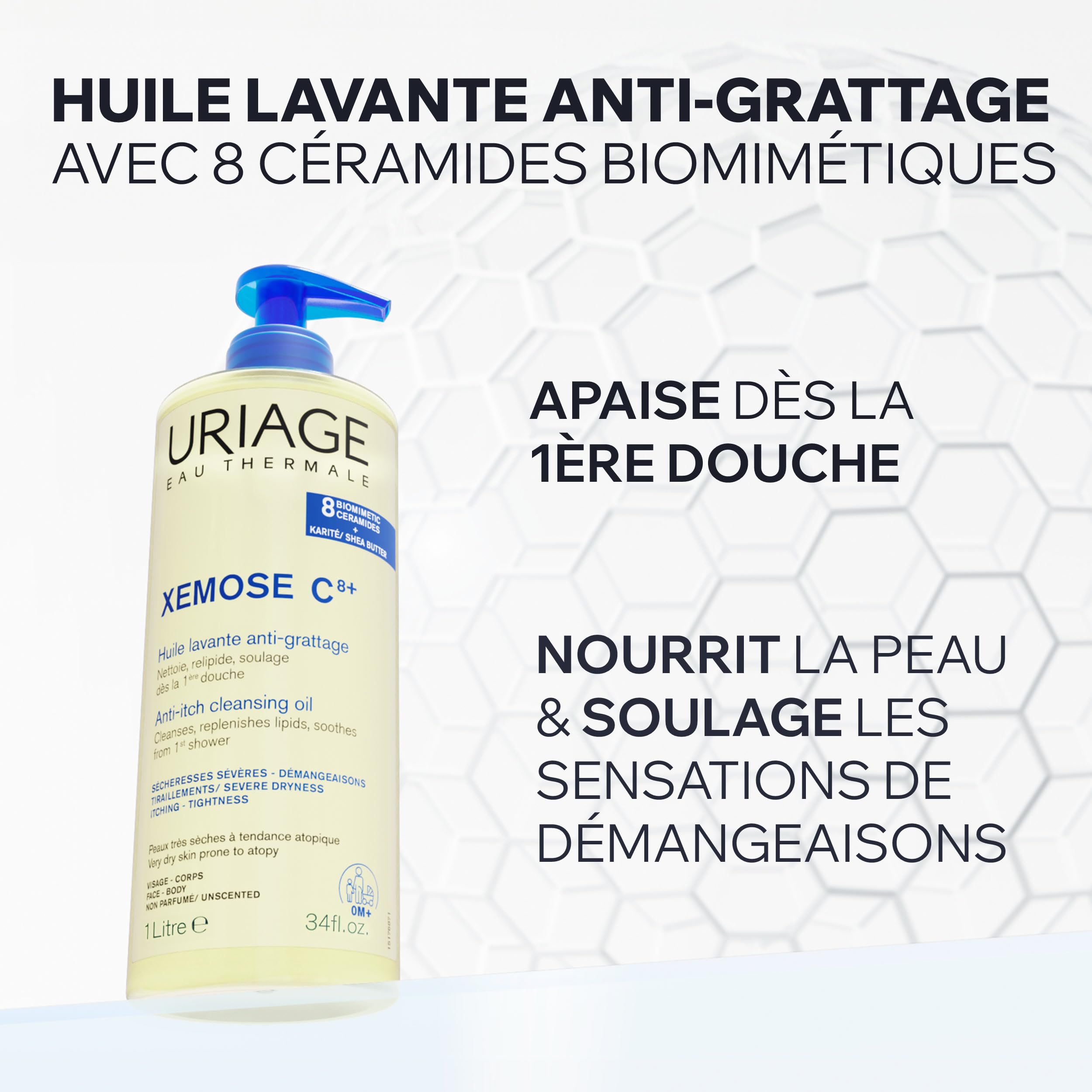 uriage-x-mose-huile-lavante-apaisante-visage-corps-500ml image 2