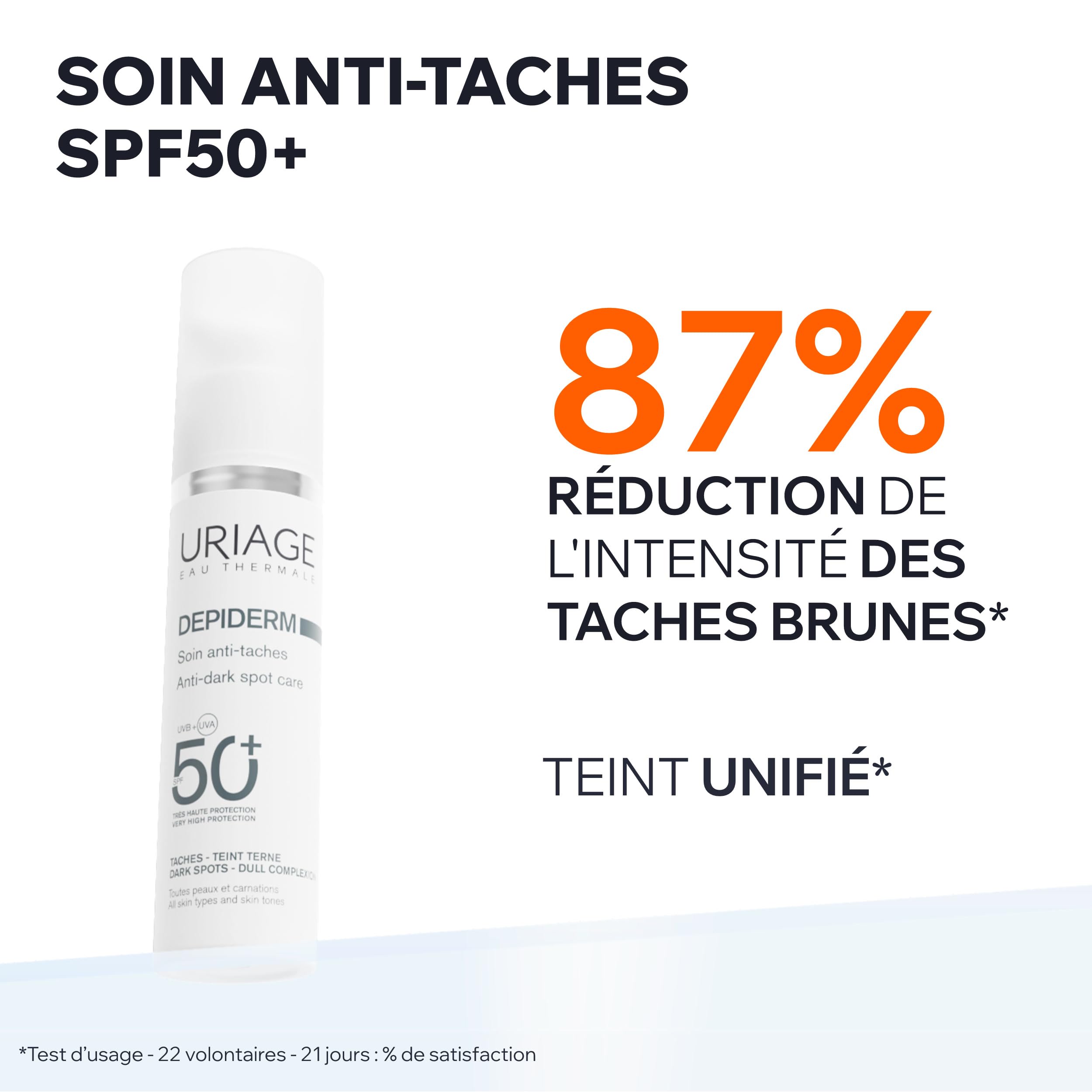 uriage-d-piderm-soin-de-jour-anti-taches-spf50-teint-clair-30ml image 2