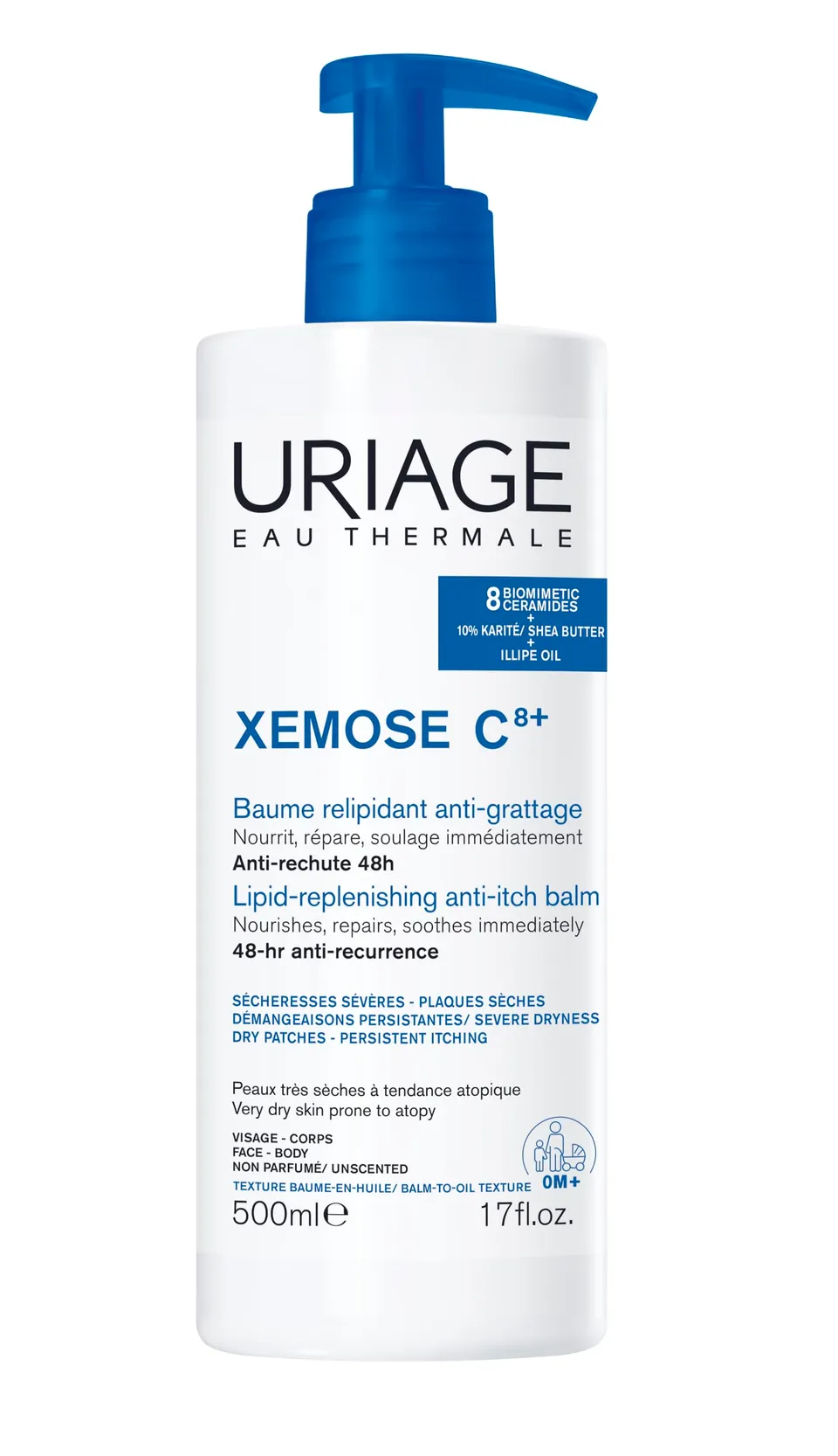 uriage-x-mose-baume-ol-o-apaisant-anti-grattage-500-ml image 1