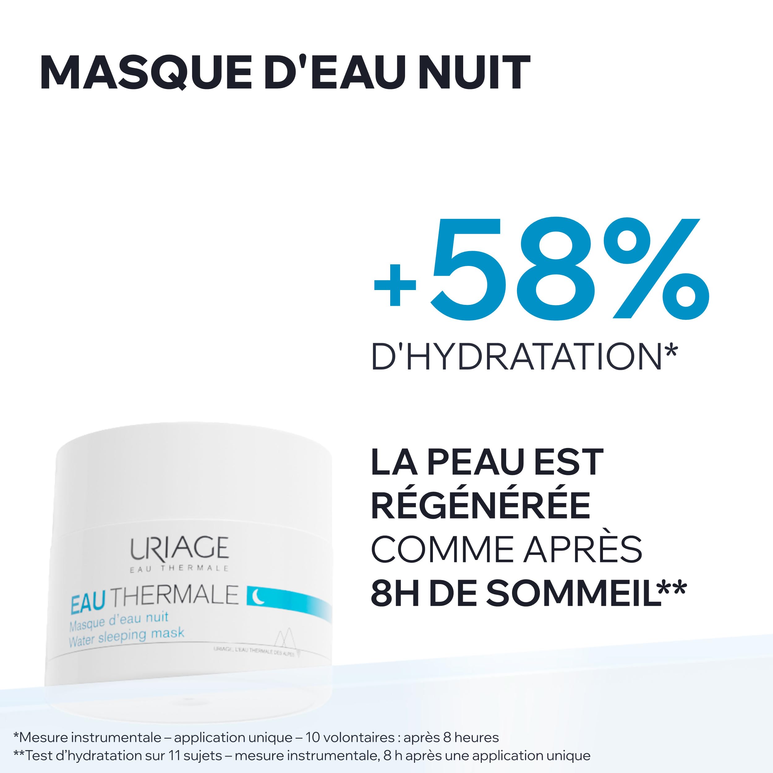 uriage-eau-thermale-masque-de-nuit-hydratant-acide-hyaluronique-edelweiss-50ml image 2